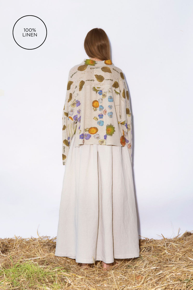 ◇LENINA◇ LIRIEN woolen skirt_GOLDEN BEIGE SKIRT – Lenina