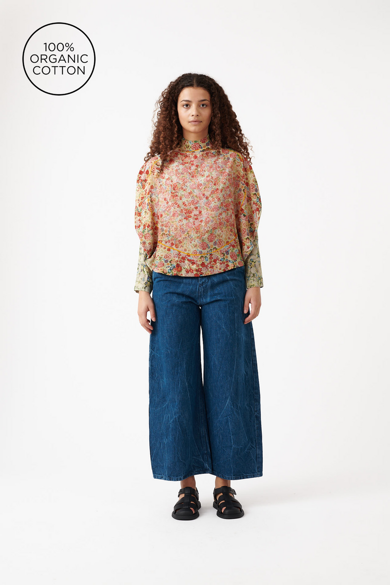 【ANGLAN】Reverse Denim Wide Pants ANGLAN】Reverse Denim Wide Pants