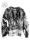 Unisex Sweater I Knitted Horsen Greyscale