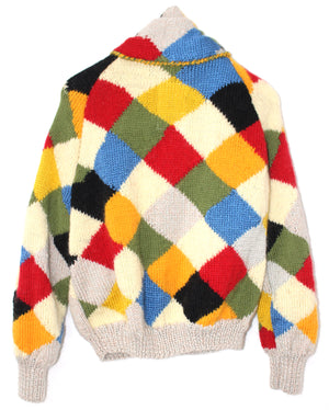Handknit Sweater With Scarf
