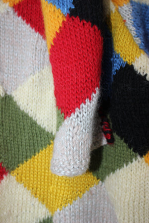 Handknit Sweater With Scarf